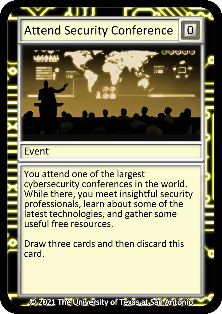 Attend Security Conference card