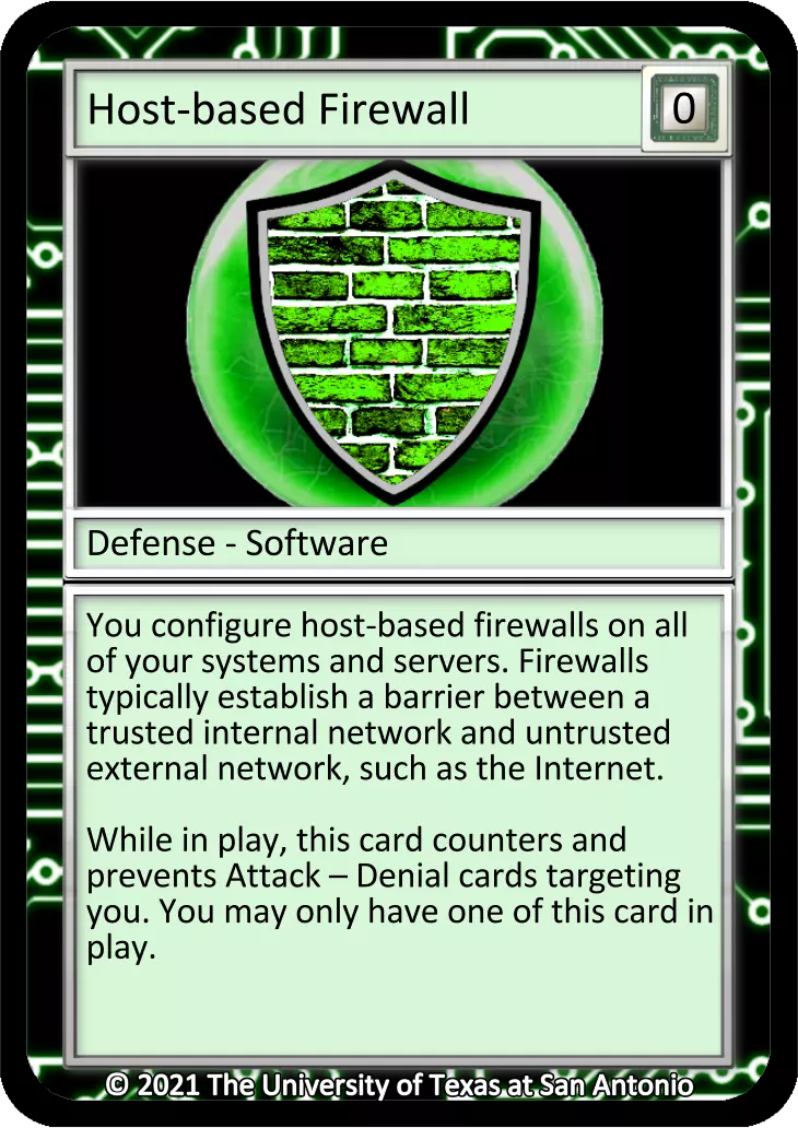 Host-based Firewall card