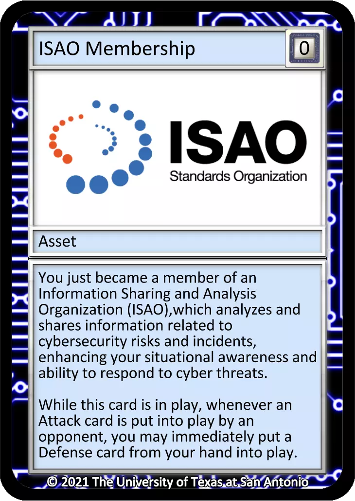 ISAO Membership card