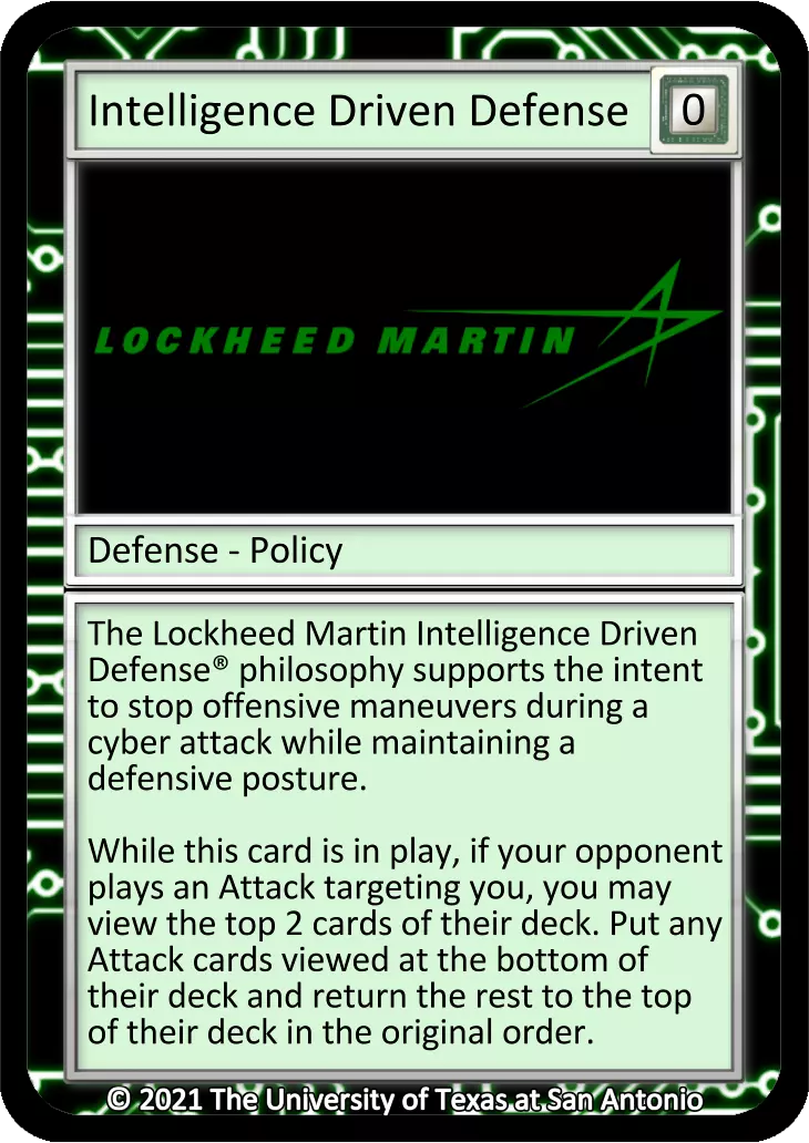 Intelligence Driven Defense card