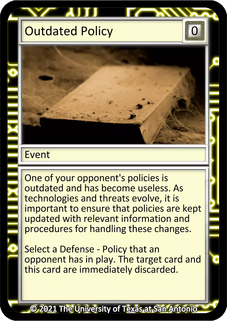 Outdated Policy card