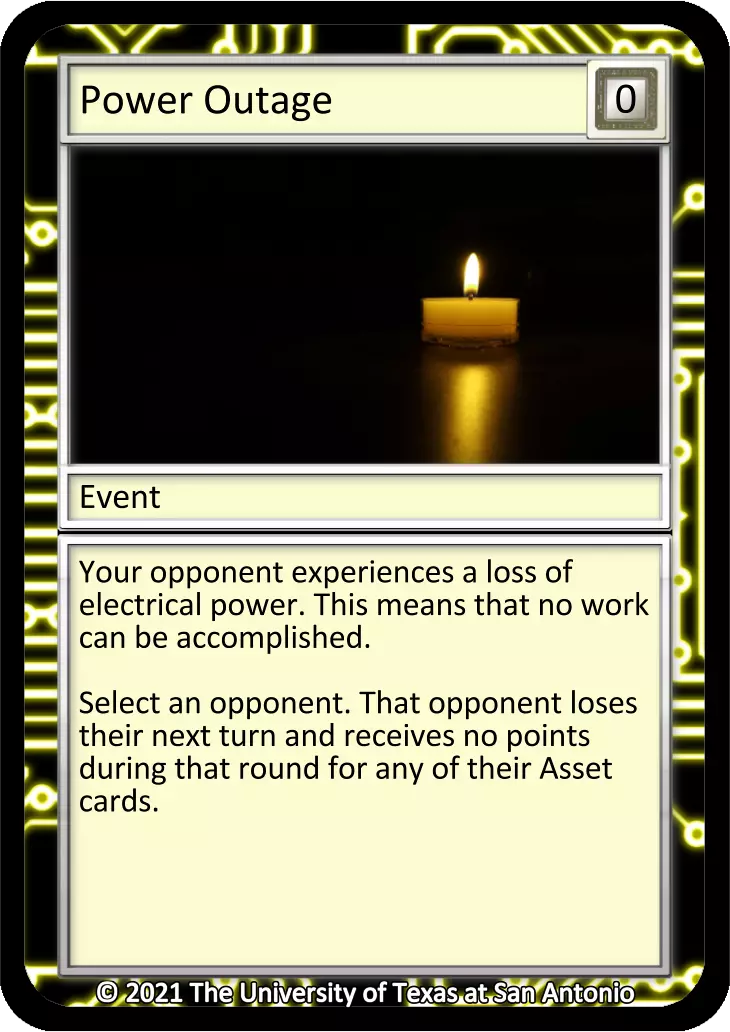 Power Outage card