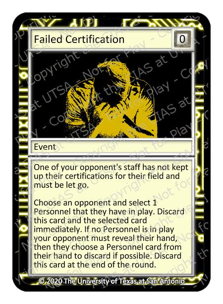 Failed Certification