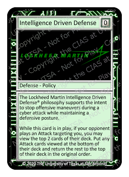 Intelligence Driven Defense